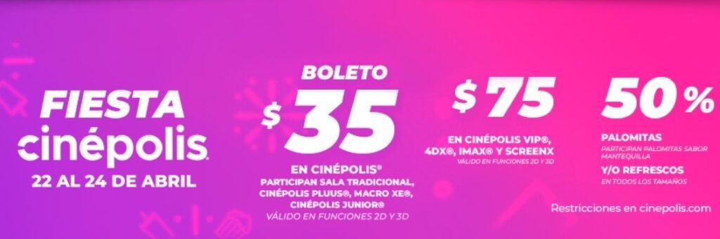 ¡Cine a 35 pesos este miércoles en los Cinépolis de todo México!